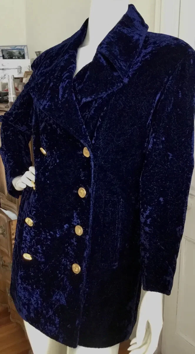 Giacca boutique Chanel tonalità di velluto navy taglia 40 perfetta