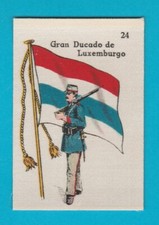 SILK ' FLAG WITH SOLDIER ' - LUXEMBOURG - LA FAVORITA (CANARY ISLANDS) - 1915