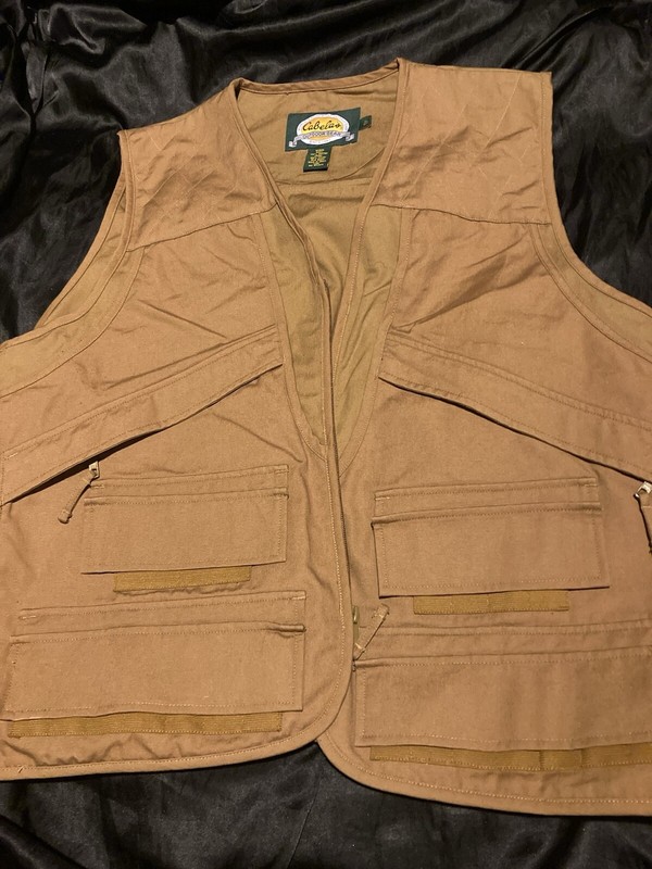 CABELA’S Outdoor Gear Fishing Hunting Vest XL Mens Tan New