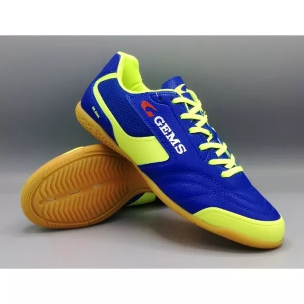 Gems Indoor Futsal Shoes Kids Men Socks Gems Blade Blue Fluid Yellow