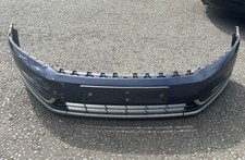 VOLKSWAGEN PASSAT BUMPER FRONT BLUE  2014 With PARKING SENSORS ,DAMAGED SIDE