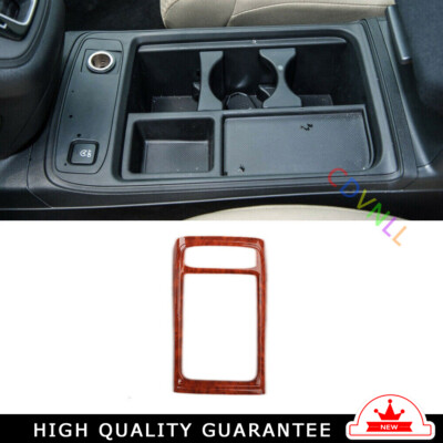 Car Console Gear Shift Water Cup Panel Trim For Honda CR-V 2012-2016 Wood Grain