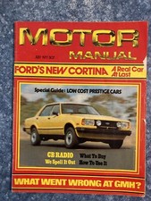 Motor Manual  Magazine - July 1977 - Cortina - Lancer - Datsun 180B - Renault 14