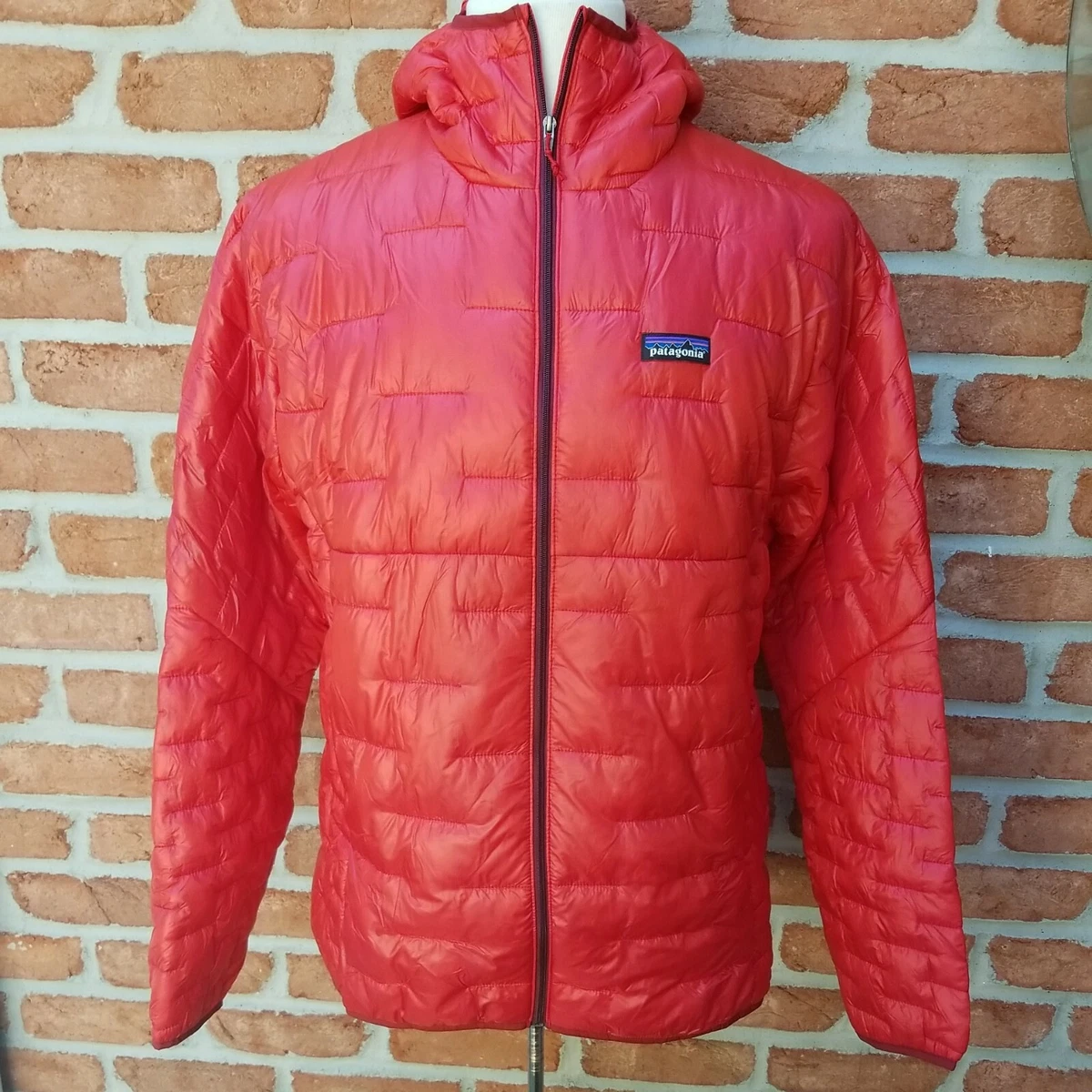 Patagonia Men's Small Micro Puff Hoody. Fire Red.