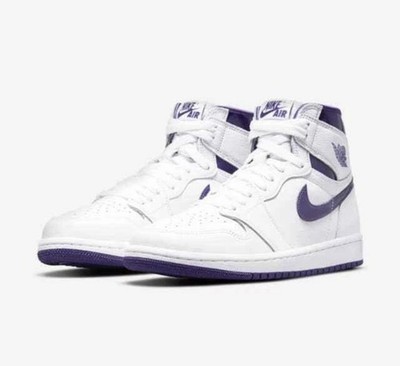 Nike Air Jordan 1 Retro High OG Metallic Court Purple Size 9.5M/11W Brand New