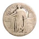 Type 1 Standing Liberty Quarter 1916-1917 Worn Date Low Grade Key/Tough Variety