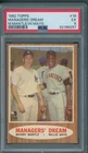 1962 Topps #18 Managers' Dream Mickey Mantle Willie Mays PSA EX 5 *6257