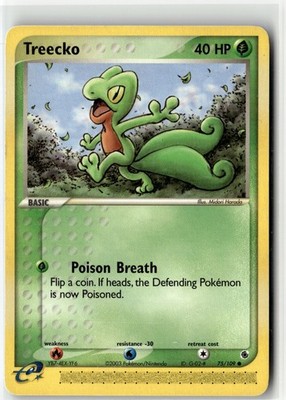 Treecko Common Ruby and Sapphire 75/109 LP e-Reader