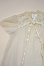 VTG 50's Vanity Fair Babydoll Peignoir Nightgown Sheer Lace Nylon - Size 32