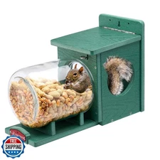 Kingsyard Recycled Plastic Squirrel Feeder for Outside, Squirrel 