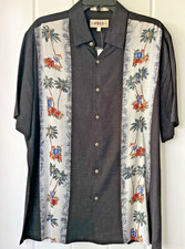 NWT Campia Moda L Mens Unisex Retro Hawaiian Style Palm Tree 100 Rayon