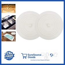 Tub Stopper 2 Pack 6 Inch Silicone Drain Plug for Kitchen Bathroom Laundry