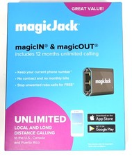 NEW OPEN BOX - MAGIC JACK HOME VOIP ADAPTER Unlimited US  Canada Calls 