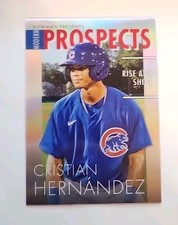 Cristian Hernandez Modern Prospects Card Chrome Refractor 2023 Bowman Cubs
