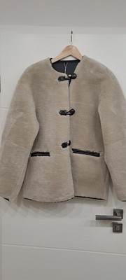 Mango Webpelzjacke '' Bethoven'' Nude Gr. M Neu