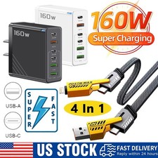 160W Super Fast Charging USB Type C Wall Charger For Samsung S26 S25 S24 FE A17