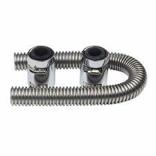 36 Flexible Upperlower Radiator Hose Kit Stainless Steel W 2pcs Chrome Caps