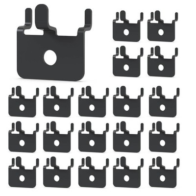 HUHOLE 20 Pack Pegboard Picture Hangers Black Powder Coated Metal U-Shape Dis...