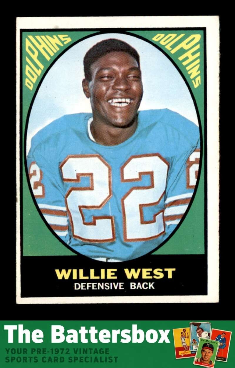 Willie West #80 Football Cards 1967 Topps trading card — raw and PSA graded price guide