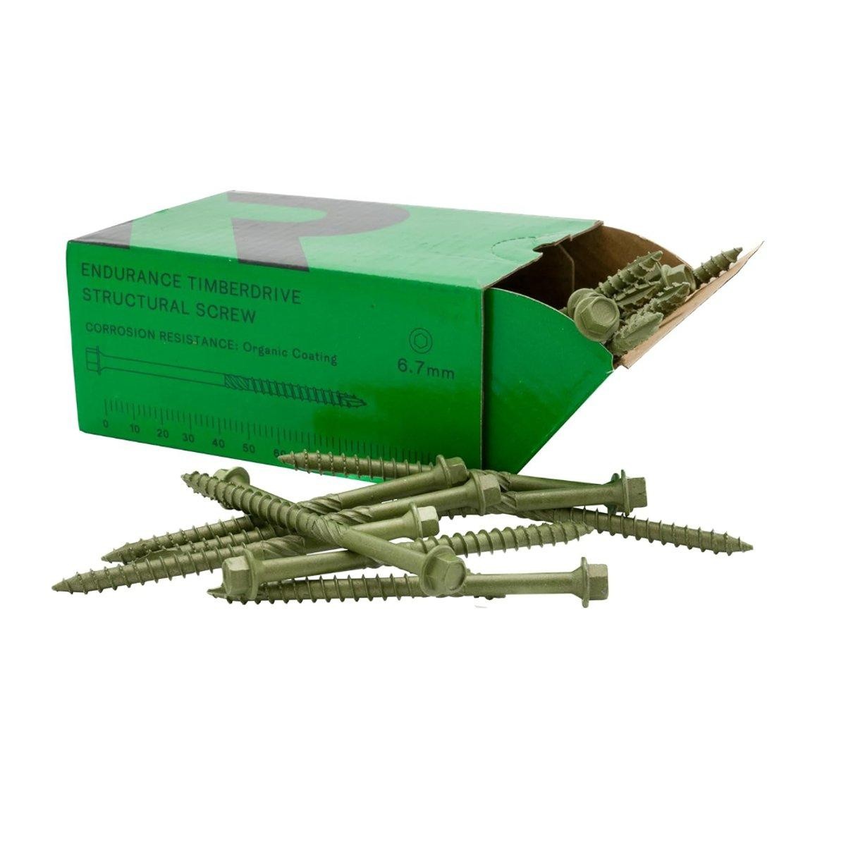 RIKA Structural Screw 6.7 x 200mm 50pk Endurance Timberdrive Hex Anti Corrosion