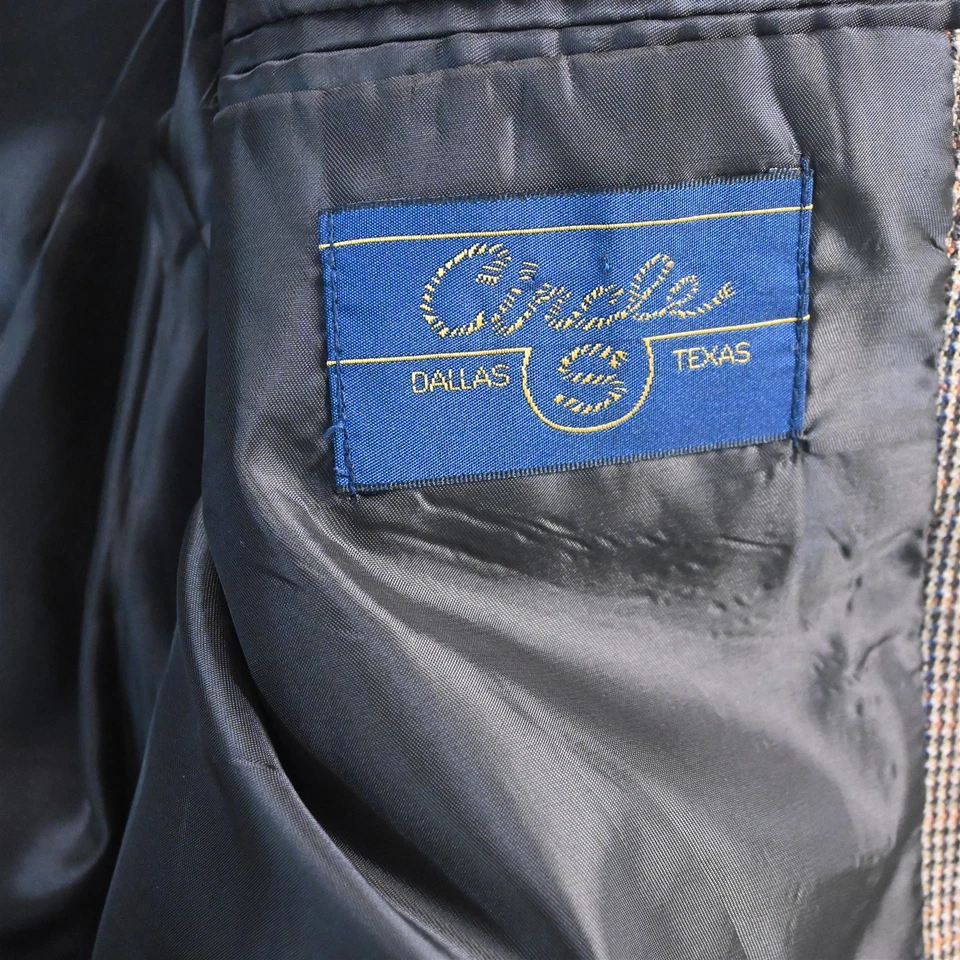 Chaqueta Blazer Abrigo Deportivo Circle S 44R Marrón Cabeza de Uñas Tweed Yugo Occidental para Hombres Foto 4 de 4