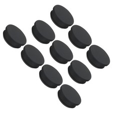 10 Pcs Silicone Snap in Locking Hole Plugs 38.6mm/1.52 Inch Dia Black