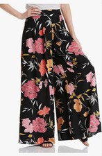 Guess Womens Charissa High Waist Pleated Floral Wide Leg Pants Pick Size