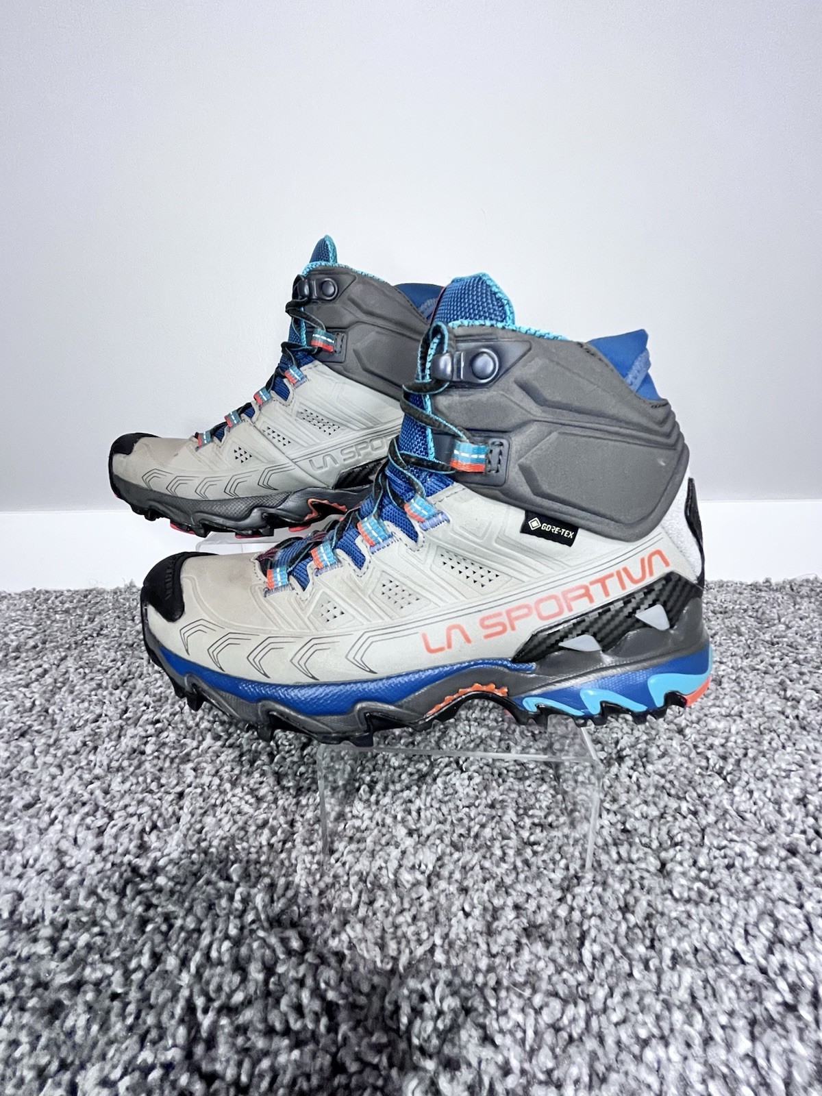 Botas de senderismo para mujer La Sportiva Ultra Raptor II Mid GTX gris azul talla 5,5