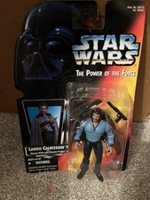 Star Wars Lando Calrissian Action Figure POTF Power Force Orange Red Card Kenner