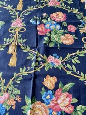 NEW  12 Yards Remnant Pierre Deux French Country Gittens Black   Cotton/Linen