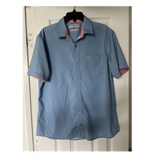 Nick Graham Everywhere Men's L Modern Fit Stretch Geometric Short Sleeve Shirt