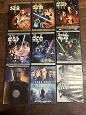Lot 9 Star Wars 1-6 Widescreen DVD  Star Trek Ironman All Cases Brochures