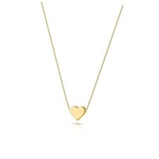Dainty Gold Heart Necklace for Women Trendy 14K Tiny Heart Box Chain-Gold
