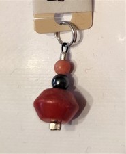 promo pendentif 2,2 cm pierres véritables racine de corail rouge hématite