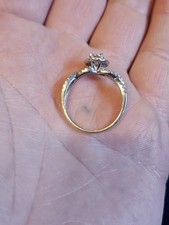 White Gold Engagement Ring Size P.5 9ct 3 Grams Not Scrap