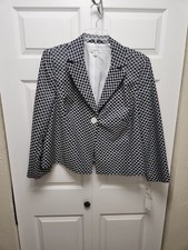 Isabella Blazer Jacket Women's 18W Multi Shawl Lapel Single Breasted One Button