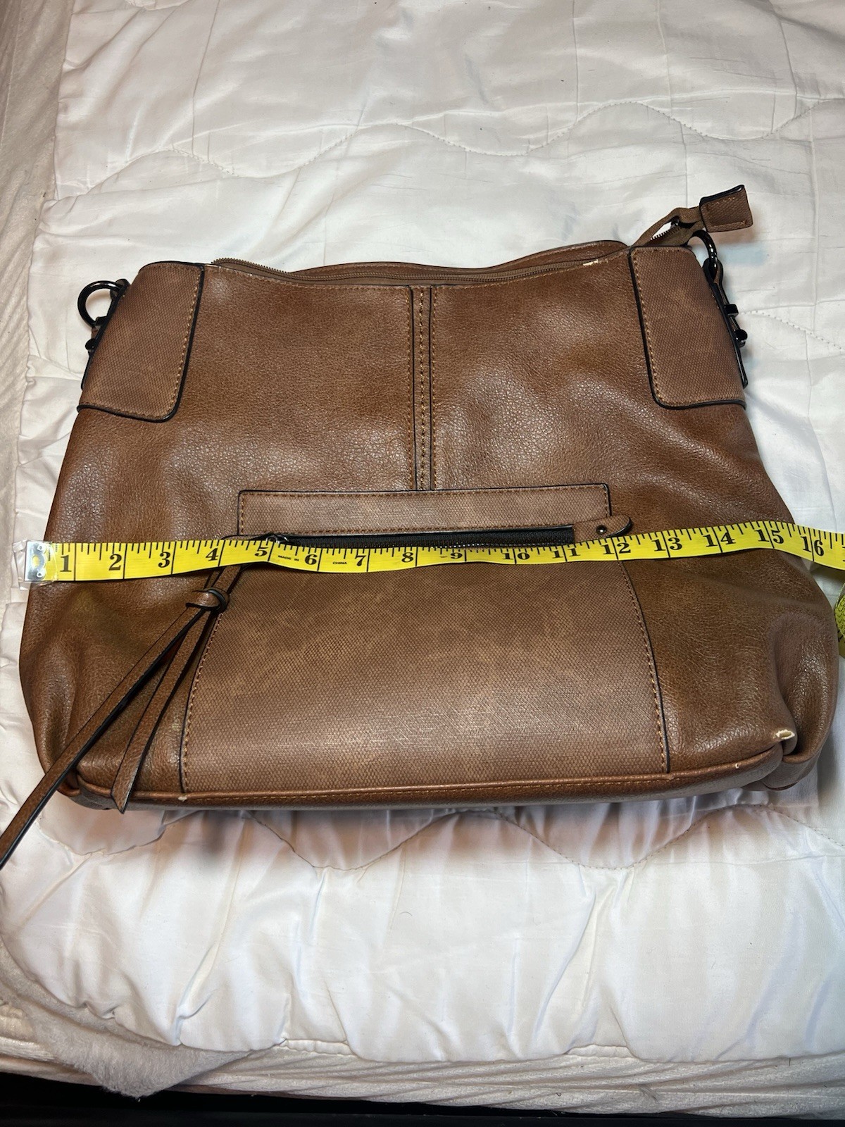 Realer Brown Hobo Purse/Shoulder Bag Large Multiple Pockets