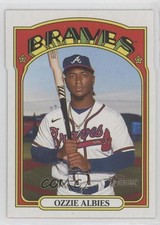 2021 Heritage High Number Team Name Color Swap Variation SP Ozzie Albies 0r4