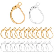 100pcs Hypoallergenic Earring Hooks, Leverback Earwire
