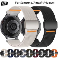 Magnetic Nylon Band Strap For Samsung Galaxy Watch 3 4 5 6 7 40/44/41/45/42/46mm