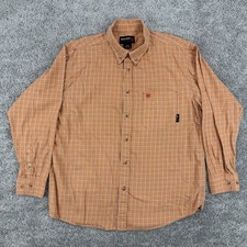 Ariat FR Shirt Men  s XL Plaid Long Sleeve Button Down Work Cotton