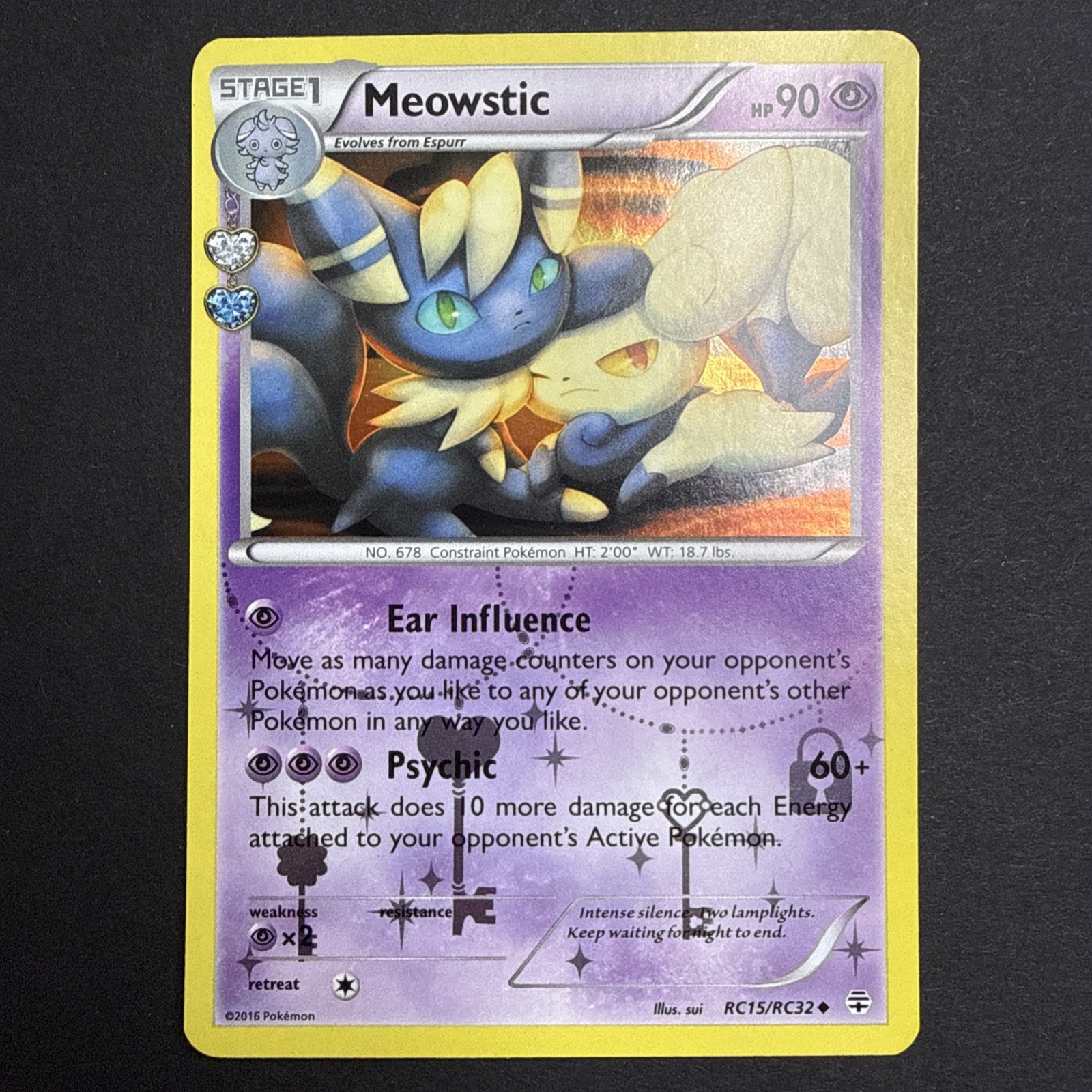 Meowstic RC15/RC32 Generations Pokemon TCG uncommon Holo NM