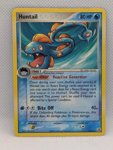 HUNTAIL 18/92 R LEGEND MAKER POKEMON LIGHTLY PLAYED HUNTAIL