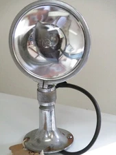 VTG G E CHROME BRAS NAUTICAL SPOT LIGHT BOAT TRUCK RV SWIVEL WORKS CHROME FAIR