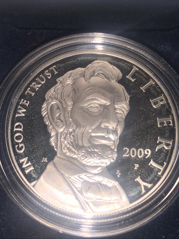 2009-P Abraham Lincoln Commemorative Silver Dollar Proof w/ COA & Box - Image 3 of 4