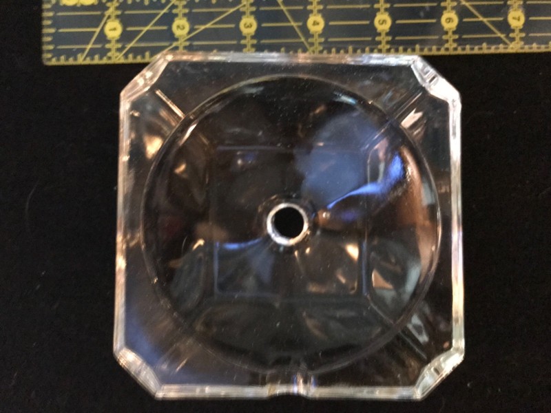 Vintage lamp base, crystal clear, art deco style,Very good conditions-G17