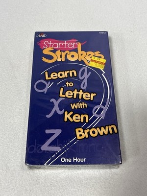 Starter Strokes Learn to Letter with Ken Brown VHS New Sealed Plaid