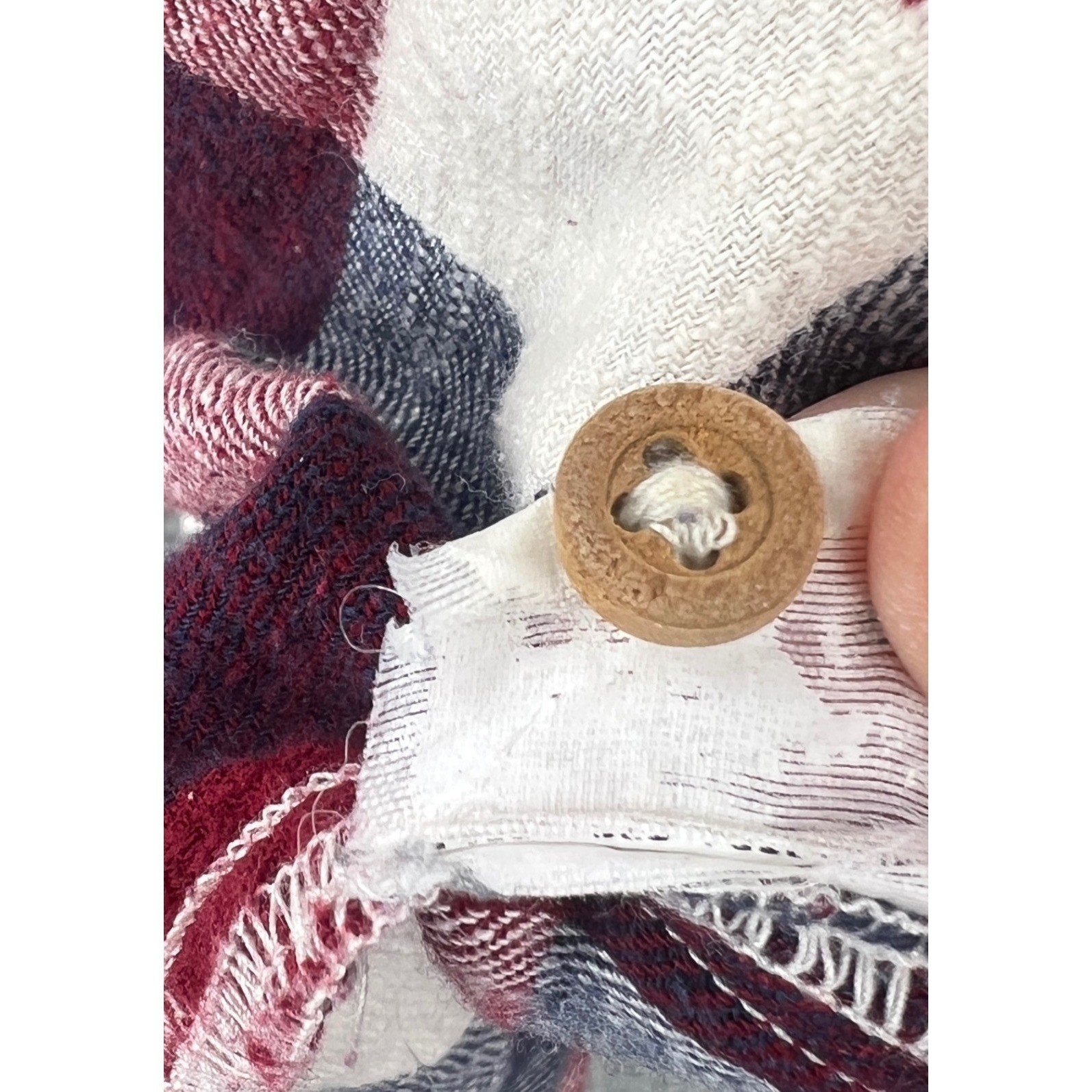 Zara Basic Americana Plaid Button Back Short Slee… - image 7