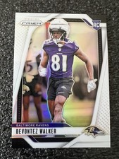 2024 Panini Prizm #328 Devontez Tez Walker Ravens White RC Rookie Card #/35