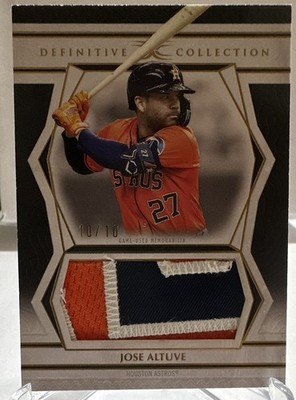 2025 Topps Definitive Collection Jose Altuve Astros Jumbo Patch Relic /10   